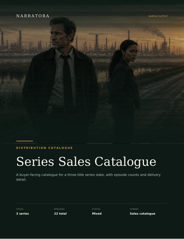 Distribution Catalogue sample — Series Sales Catalogue