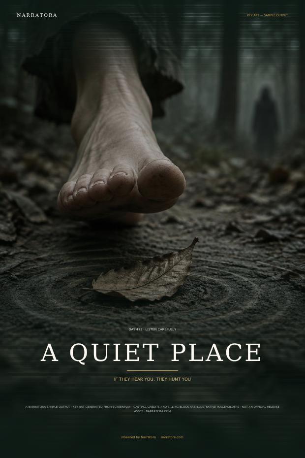 Theatrical Key Art & Poster sample — A Quiet Place