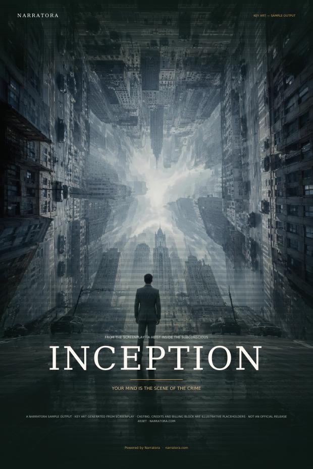 Theatrical Key Art & Poster sample — Inception