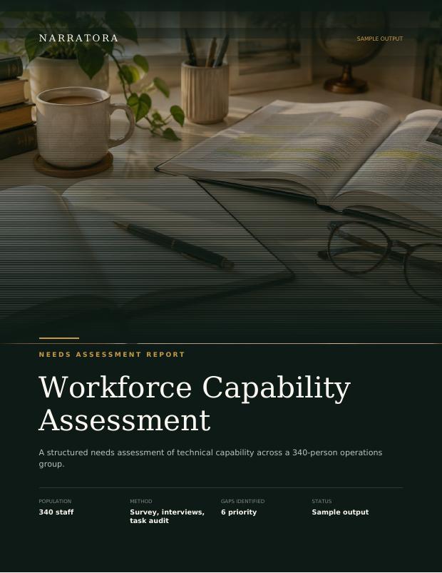 Needs Assessment Report sample — Workforce Capability Assessment