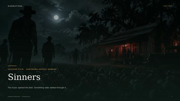 Film & TV Pitch Deck sample — Sinners