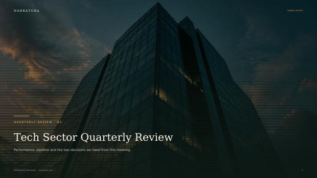 Presentation Slides sample — Tech Sector Quarterly Review
