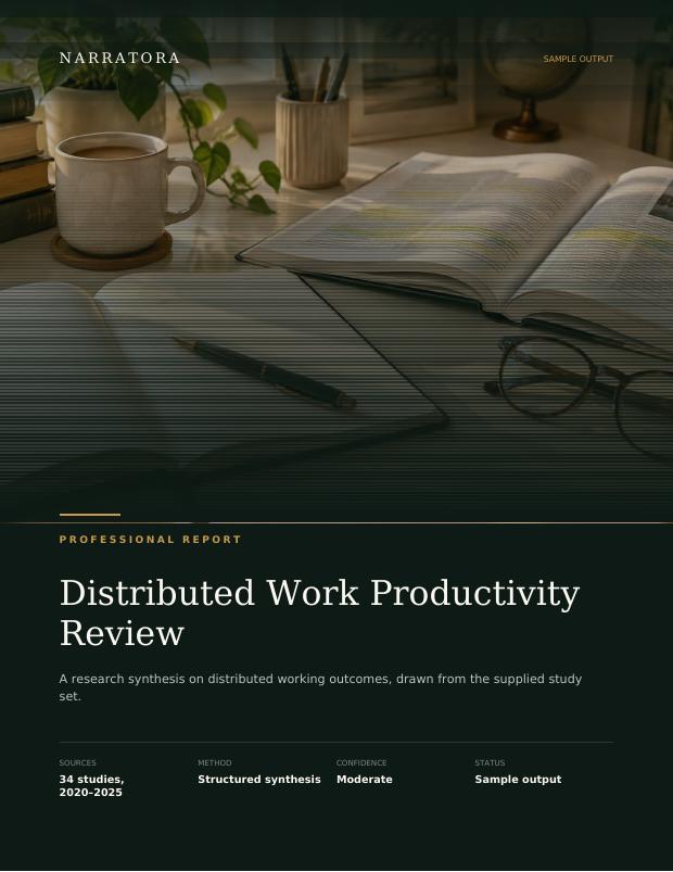 Professional Report sample — Distributed Work Productivity Review
